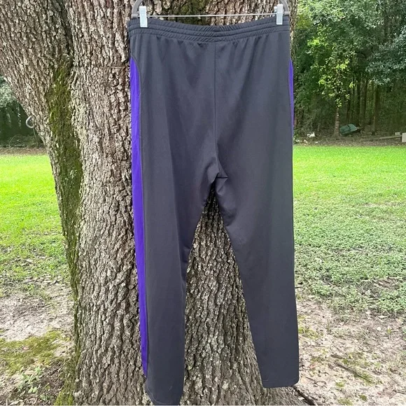 LSU MENS TIGERS GRAY PURPLE TRACK PANTS POCKETS DRAWSTRING LOUNGE SLEEP ATHLETIC - Picture 7 of 14